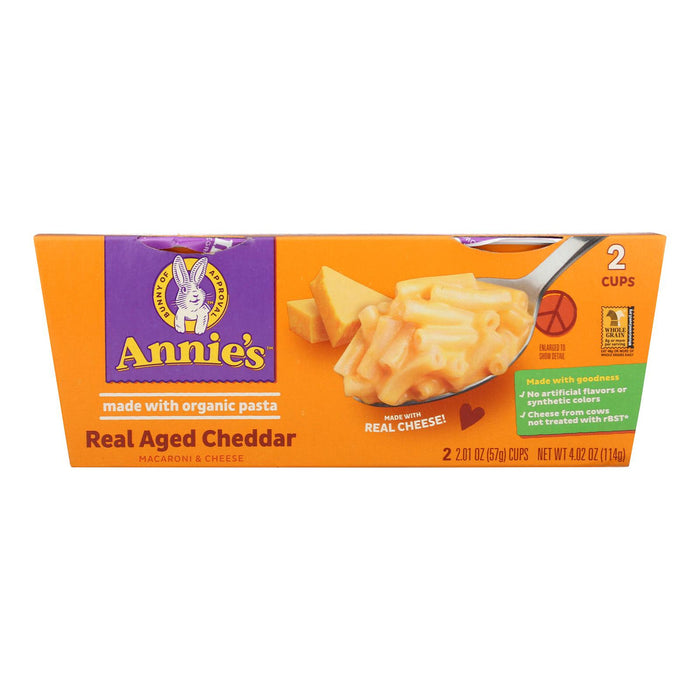 Annie's Homegrown Real Aged Cheddar Macaroni And Cheese Microcaps 4.02 Oz.