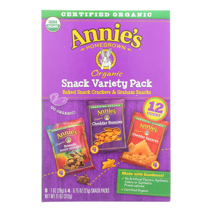 Annie's Homegrown Snack Pack - Organic - Variety 12 Count
