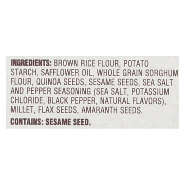 Back To Nature Crackers - Sea Salt And Cracked Black Pepper Rice - Case Of 12 - 4 Oz