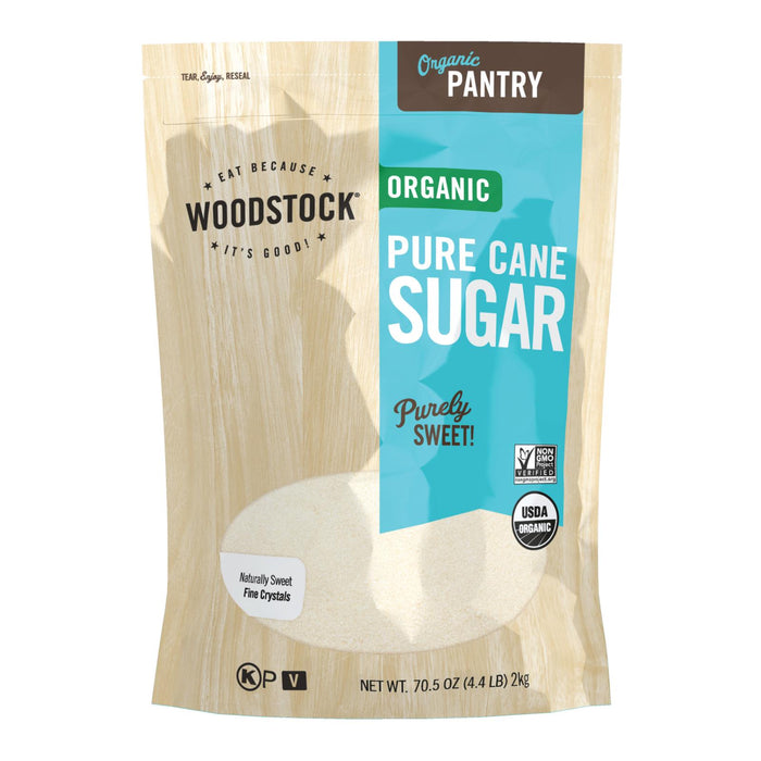 Woodstock Organic Cane Sugar -Case Of 5 - 4.4 Lb