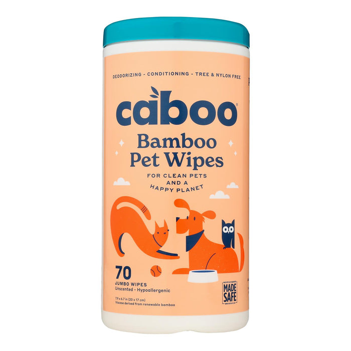 Caboo - Wipes Bamboo Pet - Case Of 8-70 Ct .