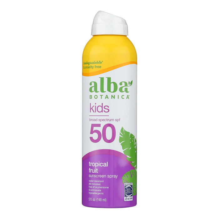 Alba Botanica -Sunscreen Spray Kids Spf 50 - 1 Each-5 Fluid Ounces