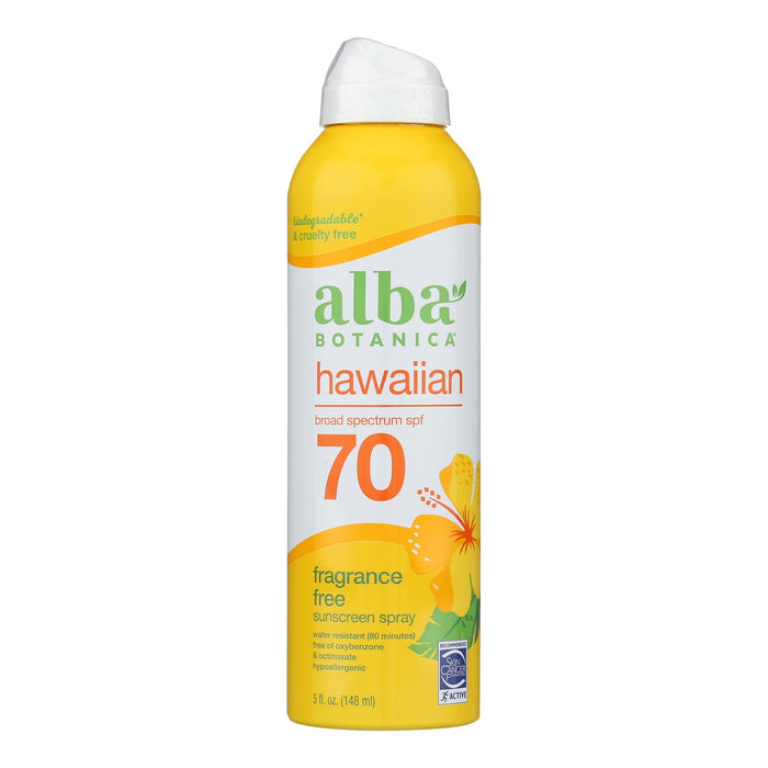 Alba Botanica -Sunscreen Spray For Face Mineral Spf 70 - 1 Each-5 Fluid Ounces