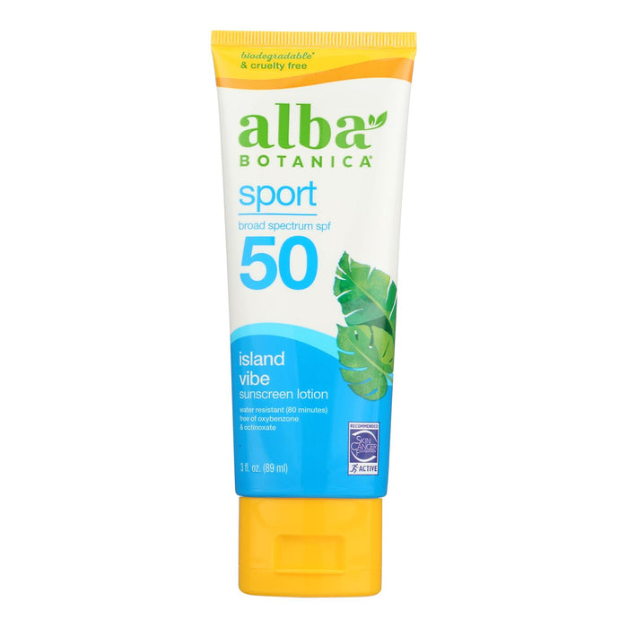 Alba Botanica - Sunscreen Lotion Sport Spf 50 -1 Each-3 Fluid Ounces