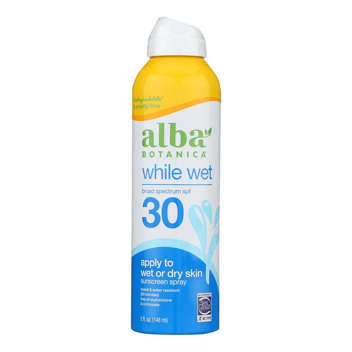 Alba Botanica -Sunscreen Spray Whole Wet Spf30 - 1 Each-5 Fluid Ounces