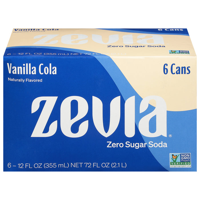 Zevia -Soda Vanilla Cola - Case Of 4-6/12 Fluid Ounces