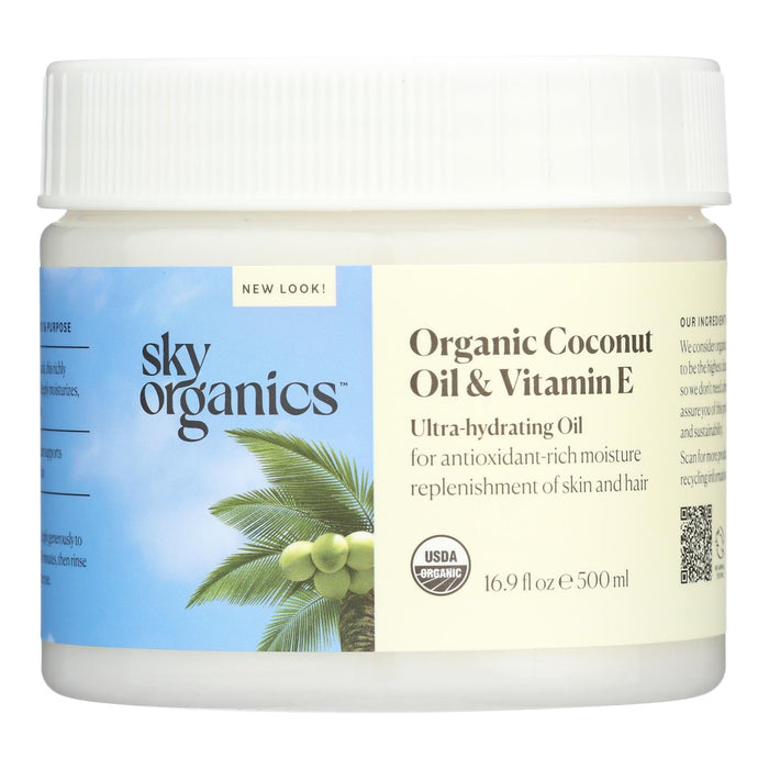 Sky Organics -Coconut Oil Organic Vitamin E Infused - 1 Each-16.9 Fluid Ounces
