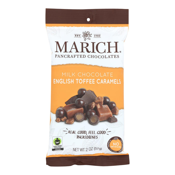 Marich -Caramels English Toffee - Case Of 12-2 Ounces