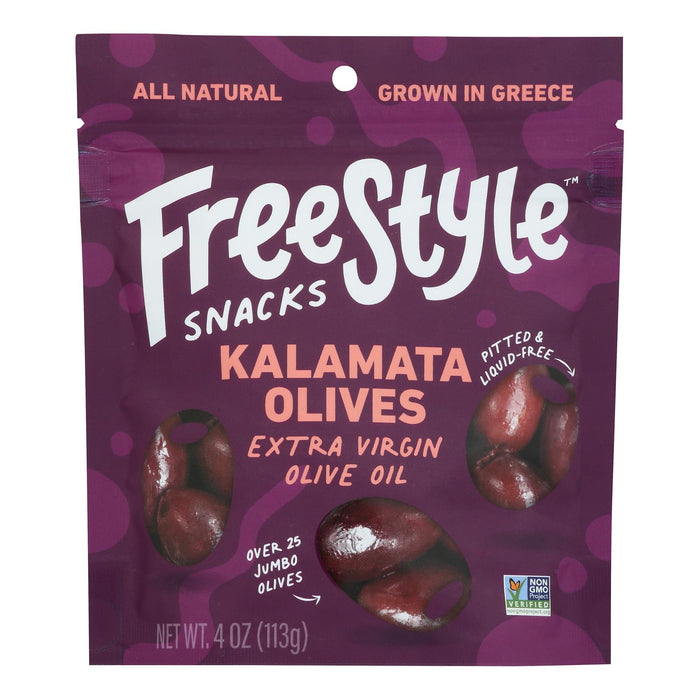 Freestyle Snacking -Olives Kalamata Extra Virgin Olive Oil - Case Of 6-4 Ounces