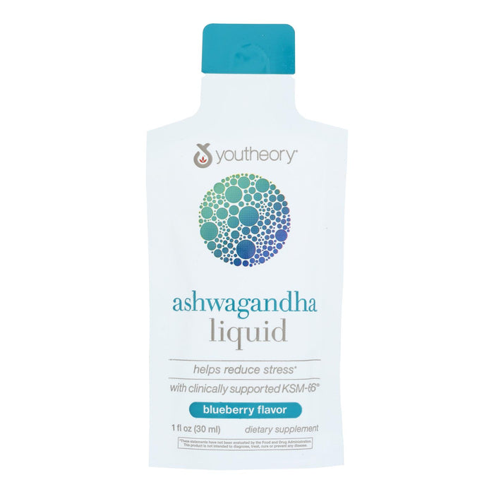 Youtheory -Liquid Ashwagandha Blueberry - Case Of 12-1 Fluid Ounces