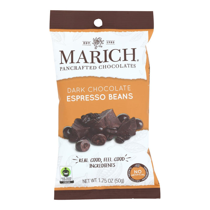 Marich -Dark Chocolate Espresso Beans - Case Of 12 - 2 Ounces