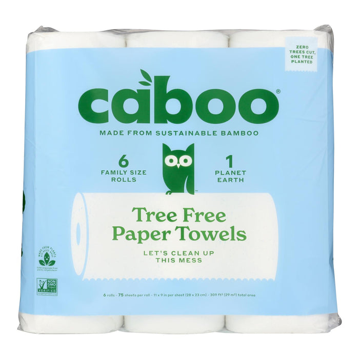 Caboo -Paper Towels 75 Sheet - Case Of 4-6 Pack