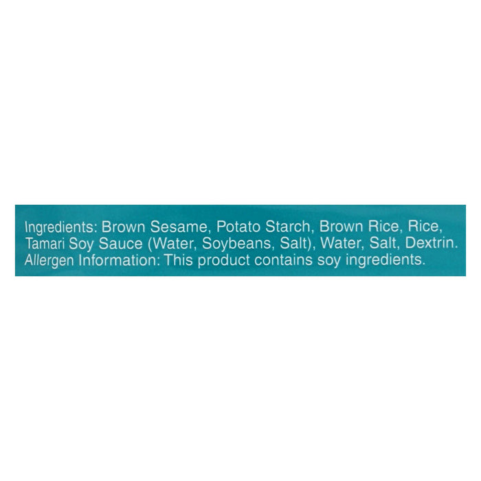 San - J Brown Rice Crackers - Sesame - Case Of 12 - 3.7 Oz