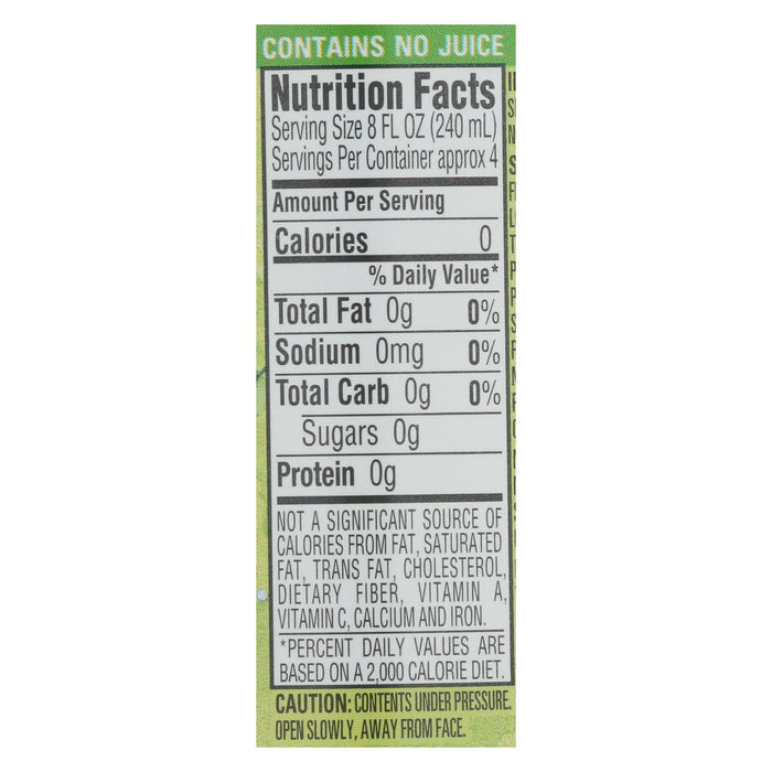 Ice Mountain - Sparkling Water - Zesty Lime - Case Of 12 - 33.8 Fl Oz