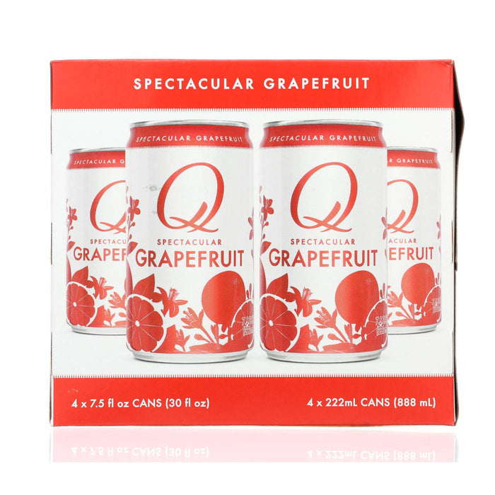 Q Drinks - Sparkling Grapefruit - Case Of 6/4 Packs - 7.5oz Cans.