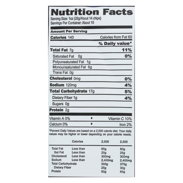 Boulder Canyon Natural Foods - Chips Ktl Cnct Avo S Salt - Case Of 12 - 10.00 Oz.