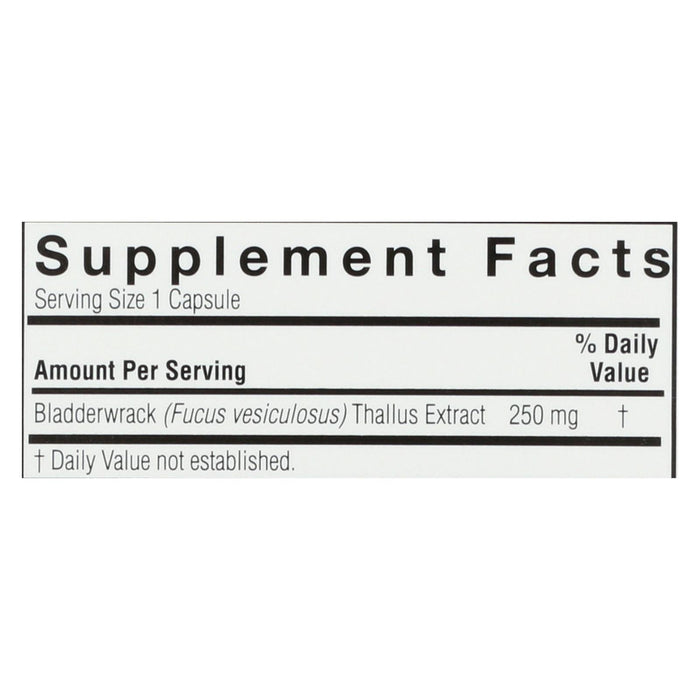 Nature's Answer - Bladderwrack Thallus - 90 Vegetarian Capsules.