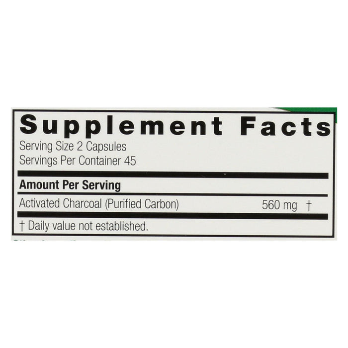 Nature's Answer - Charcoal - Activated Purified - 90 Softgels.
