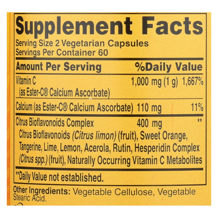 American Health - Ester-c With Citrus Bioflavonoids - 500 Mg - 120 Vegetarian Capsules.