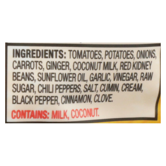 Tasty Bite Heat & Eat Indian Cuisine Entr?e - Hot & Spicy Vindaloo - Case Of 6 - 10 Oz.