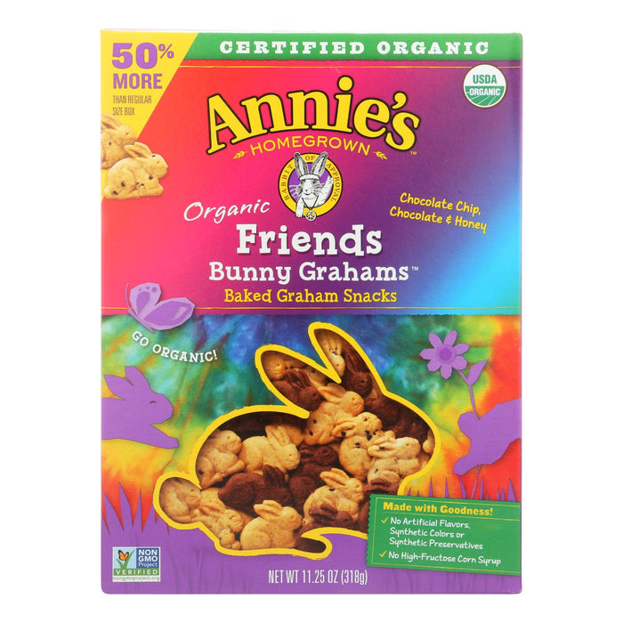 Annie's Homegrown Bunny Grahams -Organic - Friends - Case Of 6 - 11.25 Oz