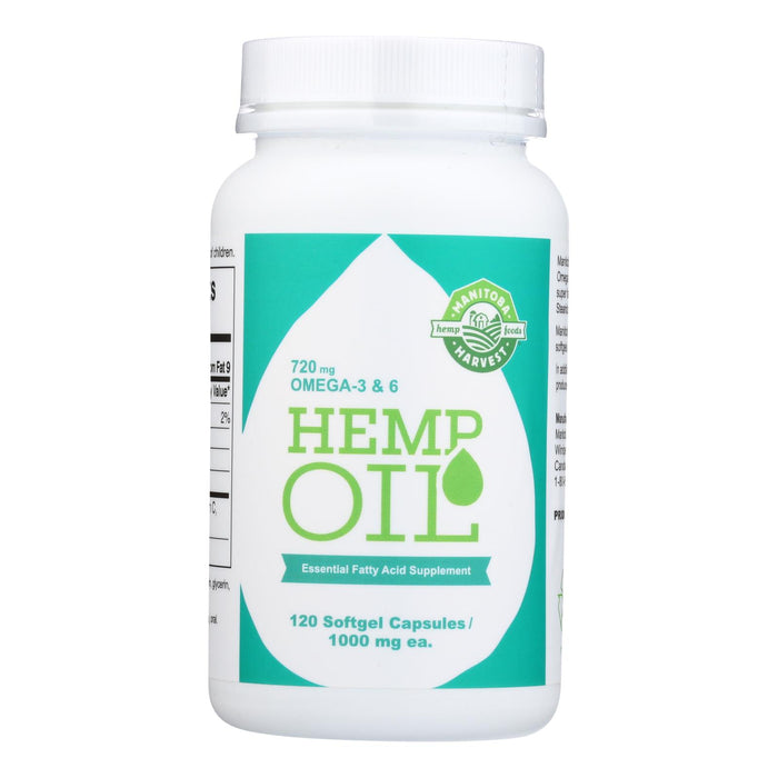 Manitoba Harvest Hemp Oil - 1000iu - 120 Sgel.