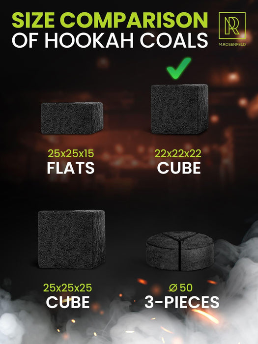 600 pcs Hookah Charcoal Hookah Coals for Hookah Coconut 25mm Cubes – XXXL Pack 600 pcs & 9 KG (19.8 lbs) – Premium Quality 25mm (1x1x1 in) – 100% Natural Coconut Charcoal Hookah Cubes – NOT Quick Ligh
