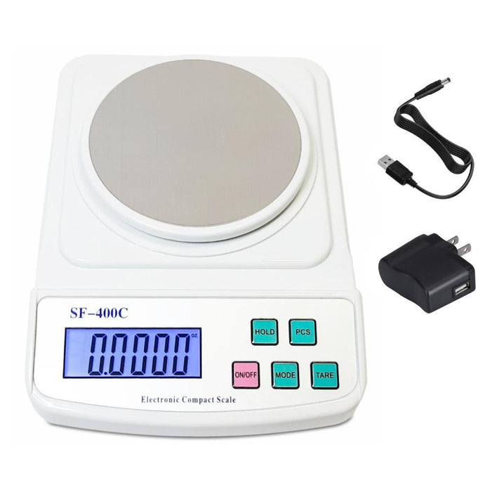 Ounce and Gram Scale 0.01g Accuracy Mass Balance Chemistry Digital Scale Electronic LCD Science Lab Laboratory Digital Scale   USB Charger and AC DC Adapter Included