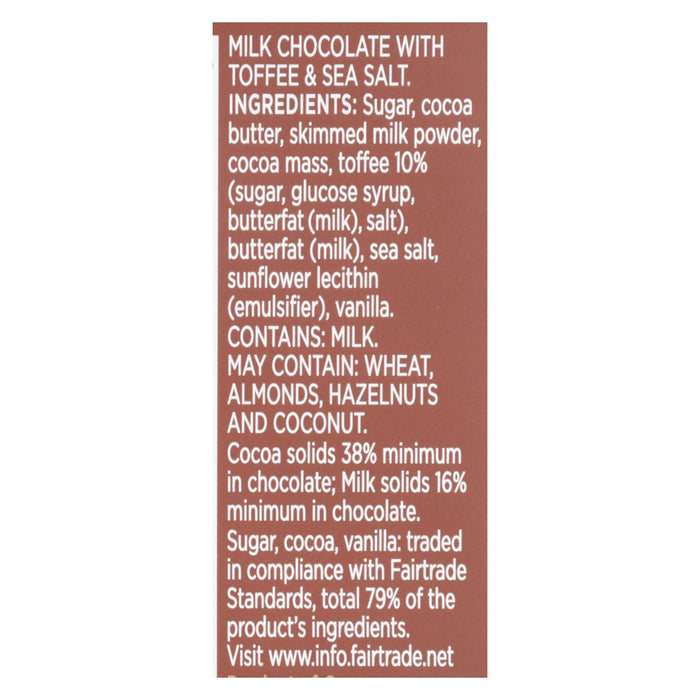 Divine - Bar Chocolate Milk Toff/ssalt - Case Of 12 - 3 Oz.