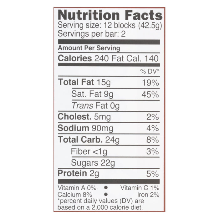 Divine - Bar Chocolate Milk Toff/ssalt - Case Of 12 - 3 Oz.