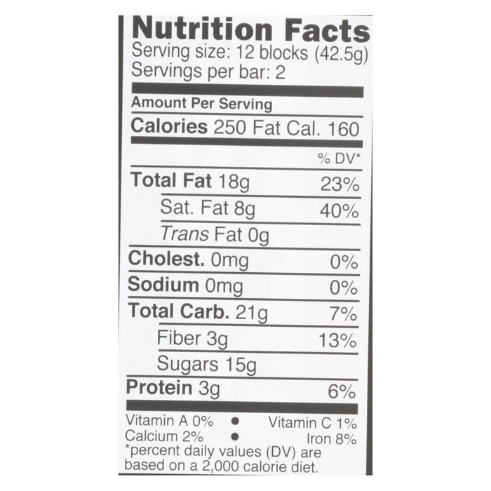 Divine - Bar Dark Chocolate Hazelnut Trffl - Case Of 12 - 3 Oz.