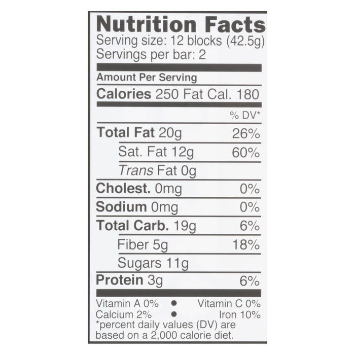 Divine - Bar Chocolate Dark 70% Cocoa - Case Of 12 - 3 Oz.
