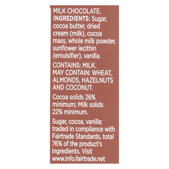 Divine - Bar Milk Chocolate - Case Of 12 - 3 Oz.