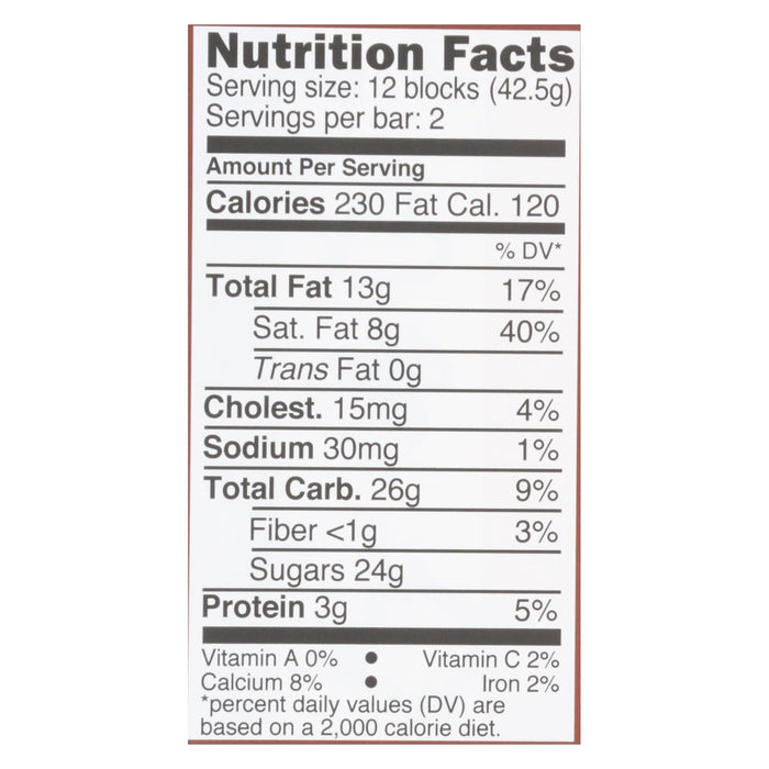 Divine - Bar Milk Chocolate - Case Of 12 - 3 Oz.