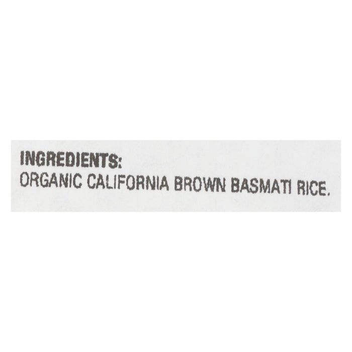 Lundberg Family Farms Organic Rice - Brown Basmati - Case Of 25 Lbs.