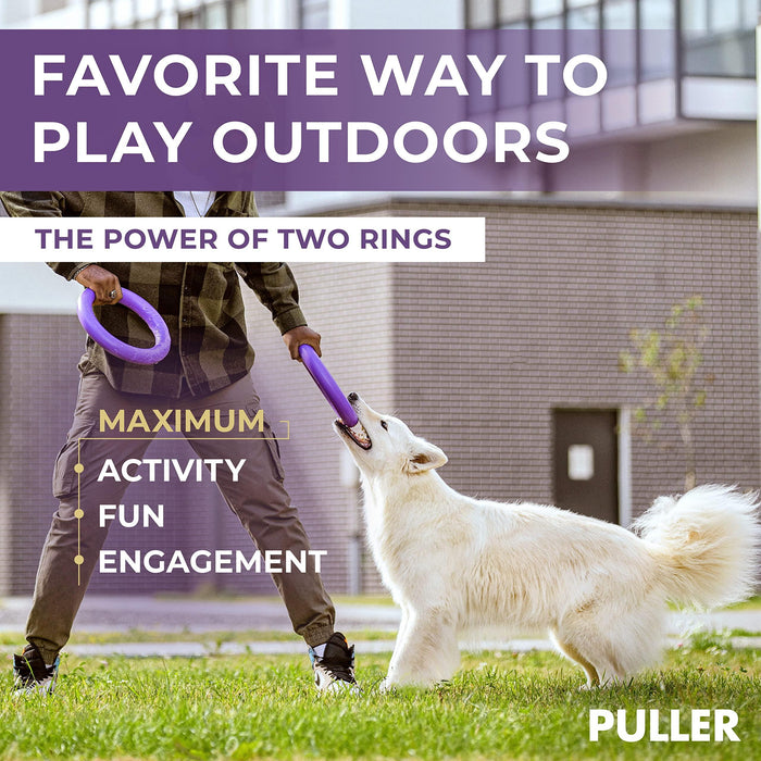 Puller Outdoor Dog Ring Toys   Dog Fetch Toy & Tug of War Dog Toy for Small Medium Large Dogs   Dog Ball & Soft Dog Frisbee Alt   Outside Dog Yard Toys   Big Dog Pull Toy   Best Dog Exercise Equipment