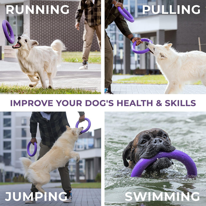 Puller Outdoor Dog Ring Toys   Dog Fetch Toy & Tug of War Dog Toy for Small Medium Large Dogs   Dog Ball & Soft Dog Frisbee Alt   Outside Dog Yard Toys   Big Dog Pull Toy   Best Dog Exercise Equipment