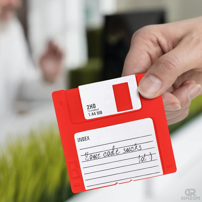 6 PCS Silicone Floppy Disk Coaster For Tables, Drink Coasters for Tabletop Protection - Cheerful Funny Coasters Suitable