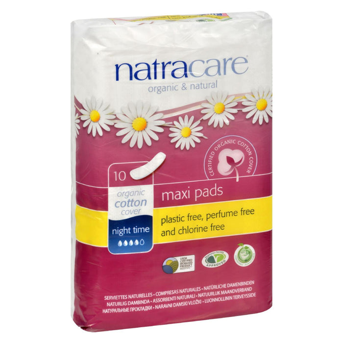 Natracare Natural Night Time Pads - 10 Pack.