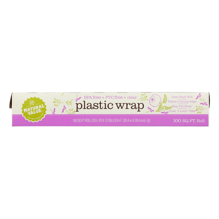 Natural Value Clear Plastic Wrap - Case Of 24.