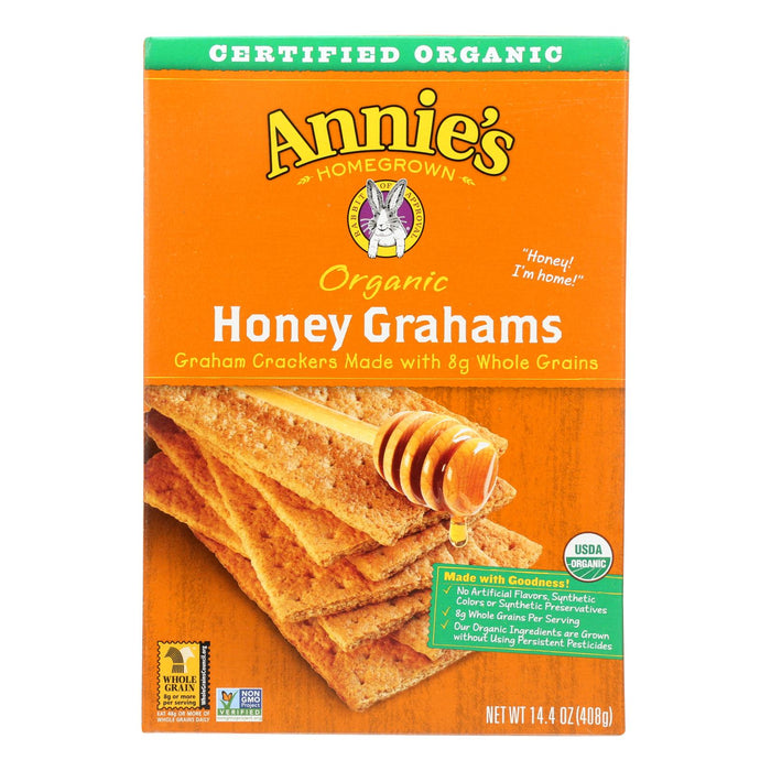 Annie's Homegrown Organic Honey Graham Crackers -Case Of 12 - 14.4 Oz.