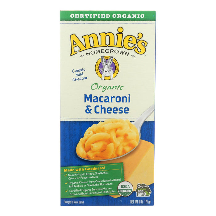 Annies Homegrown Macaroni And Cheese -Organic - Classic - 6 Oz - Case Of 12