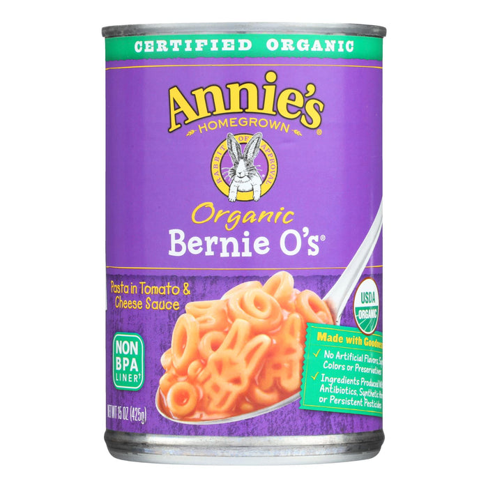 Annie's Homegrown Organic Bernie O?s Pasta In Tomato And Cheese Sauce -Case Of 12 - 15 Oz.