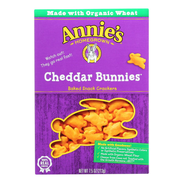 Annie's Homegrown -Snack Crackr  Ched Bun - Case Of 12-7.5 Oz.