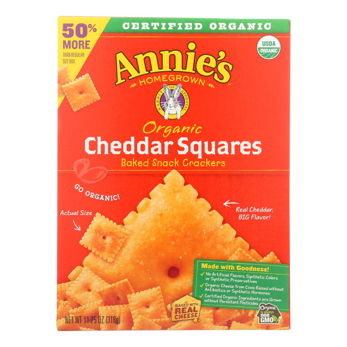 Annie's Homegrown Cheddar Squares Cheddar Squares -Case Of 6 - 11.25 Oz