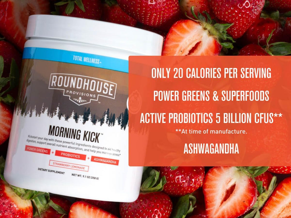 ROUNDHOUSE PROVISION by Chuck Norris Morning Kick Greens Superfood Powder Supplement – 30 Servings