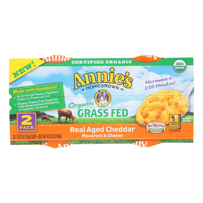 Annie's Homegrown Macaroni And Cheesee Cup -Organic - Gluten Free - Micro - Case Of 6 - 4.02 Oz