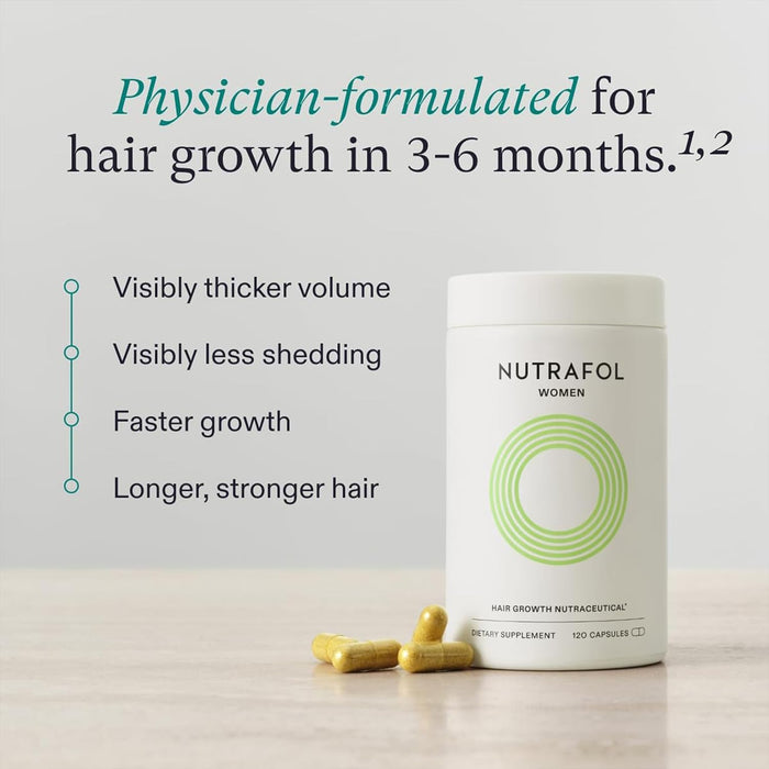 Nutrafol Women's Hair Growth Supplements-Clinically Proven for Visibly Thicker and Stronger Hair - Ages 18-44