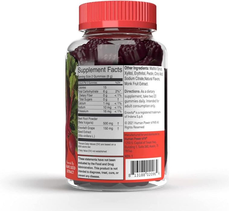 6 PACK -humanN SuperBeets Circulation Gummies - Heart-Healthy Energy