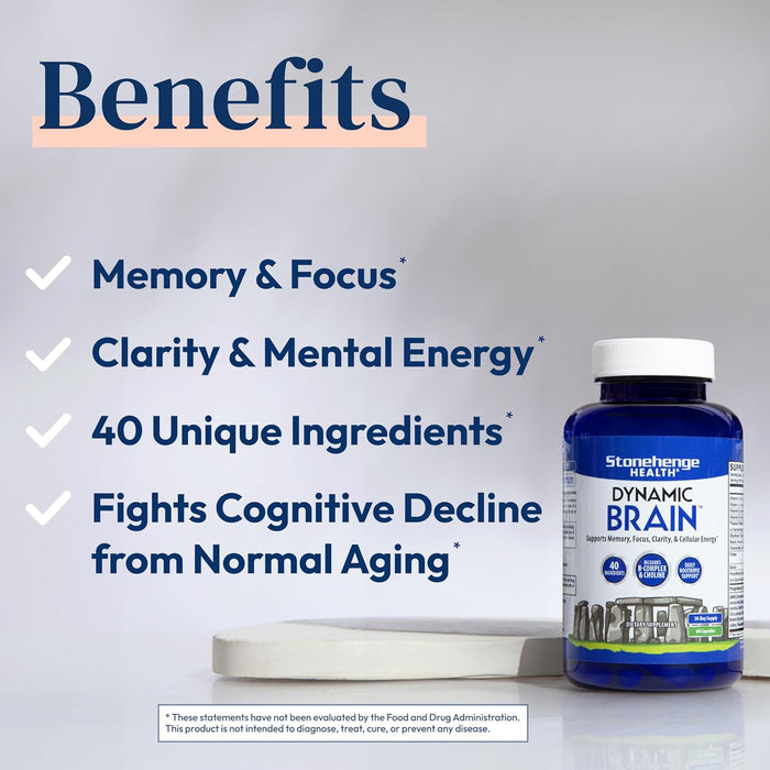 Stonehenge Health Dynamic Brain Supplement  Nootropic -  60 capsules